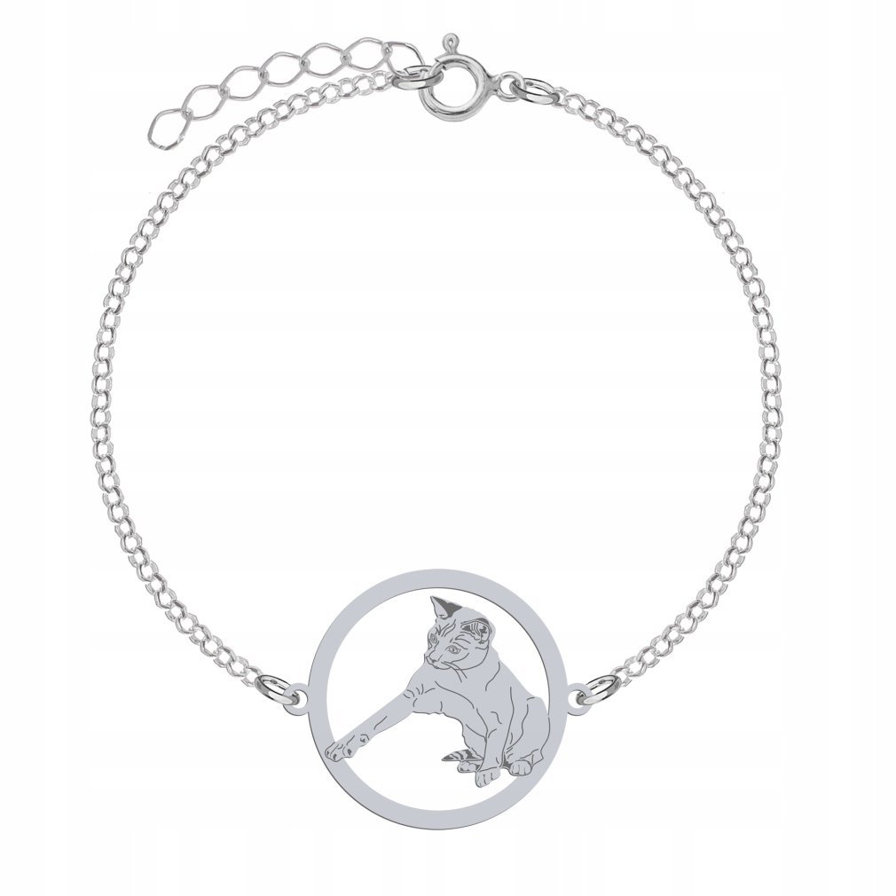 Bransoletka Srebrna Kot Tajski 925 Prezent Biżuteria Kobieta GRAWER GRATIS