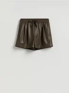 Spodenki damskie - Reserved - Szorty z imitacji skóry - brązowy - miniaturka - grafika 1