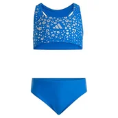Stroje kąpielowe dla dziewczynek - adidas meisjes GLITTER BIKINI SET, bright royal, 5-6 Years - miniaturka - grafika 1