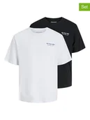 Koszulki męskie - Jack & Jones Koszulki (2 szt.) w kolorze białym i czarnym - miniaturka - grafika 1