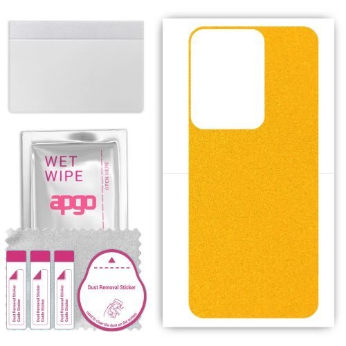 folia naklejka skórka strukturalna na TYŁ do Vivo Y36i - Żółty Pastel Matowy - apgo SKINS