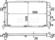 Układ chłodzenia - akcesoria - Chłodnica, układ chłodzenia silnika Mahle CR 1687 000S - miniaturka - grafika 1