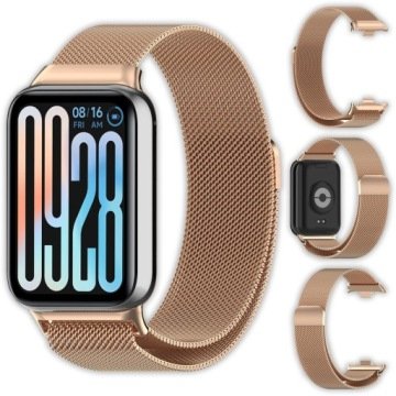 Bransoleta Vanfone do Xiaomi Mi Smart Band 9 Pro/8 Pro, różowe złoto