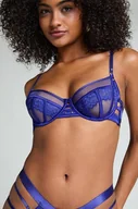 Biustonosze - Hunkemöller Nieusztywniany biustonosz z fiszbinami Sable Niebieski - miniaturka - grafika 1