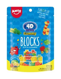 ŻELKI KLOCKI DO BUDOWANIA 4D GUMMY BLOCKS 100G - Żelki - miniaturka - grafika 1