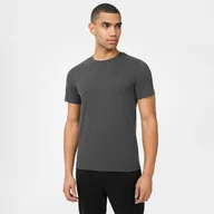 Koszulki sportowe męskie - Męski t-shirt basic 4F 4FMM00TTSHM706 - szary - miniaturka - grafika 1