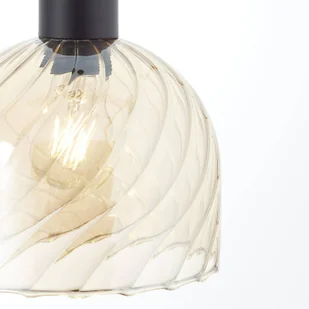 Brilliant Lampa wisząca Casto, Ø 19 cm, bursztyn, szkło - Lampy sufitowe - miniaturka - grafika 1