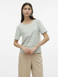 Vero Moda T-Shirt Abby 10304716 Zielony Regular Fit - Koszulki i topy damskie - miniaturka - grafika 1