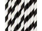 Słomki do napojów - Słomki rurki biało-czarne- 10 szt. - miniaturka - grafika 1