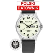 Zegarki męskie - Zegarek Pacific Polska SMA-1073D-01 męski zegarek z orłem i polskim datownikiem - miniaturka - grafika 1