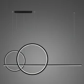 Lampy sufitowe - Lampa wisząca LINEA No.4 Φ60/40 cm czarna 4k Altavola Design - miniaturka - grafika 1