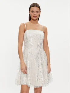 Rinascimento Sukienka koktajlowa CFC0117811003 Écru A-Line Fit - Sukienki - miniaturka - grafika 1