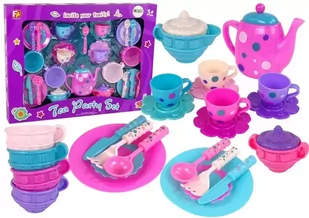 Zestaw do herbaty fioletowy - Leantoys - Zabawki AGD - miniaturka - grafika 1