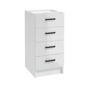 Szafki kuchenne - Szafka kuchenna stojąca 4 szuflady First 40 cm kolor biały/czarny - miniaturka - grafika 1