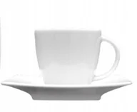 Serwisy do kawy i herbaty - FILIŻANKA + SPODEK DO ESPRESSO LUBIANA VICTORIA BIAŁA 90 ML - miniaturka - grafika 1