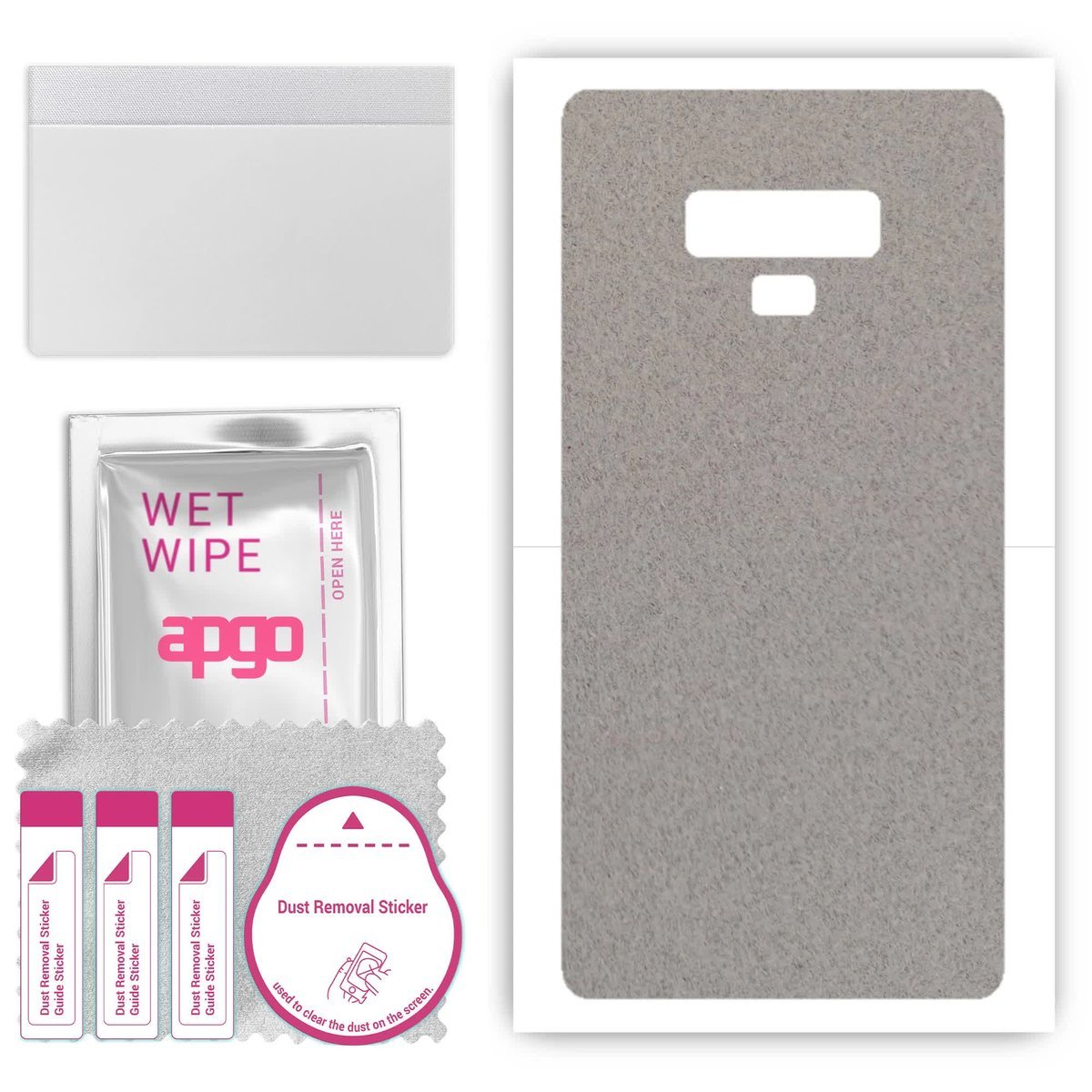 Folia naklejka skórka strukturalna na TYŁ Zamsz do Samsung Galaxy Note 9 - Zamsz Szary - apgo SKINS