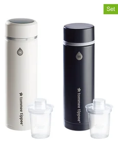 tommee tippee Zestaw "GoPrep" w kolorze biało-czarnym do przygotowywania pokarmu - Butelki dla niemowląt - miniaturka - grafika 1