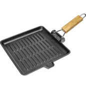 Kociołki - Browin Patelnia żeliwna kwadratowa, 24 cm - miniaturka - grafika 1