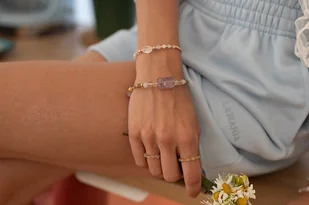 Bransoletka z Ametrynem Czaroitem i Jadeitem - Bransoletki - miniaturka - grafika 1