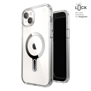Speck Presidio Perfect-Clear ClickLock & Magsafe - Etui iPhone 15 Plus (Clear / Chrome Finish / Serene Silver) - Etui i futerały do telefonów - miniaturka - grafika 2