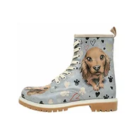 Botki damskie - DOGO Wegańskie damskie botki – Hello My Hooman, niebieski, 40 EU - miniaturka - grafika 1
