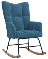 Fotele - Niebieski nowoczesny fotel bujany R2-N71 - miniaturka - grafika 1