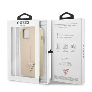 Guess Etui GUHCP14MPSATLE do Apple iPhone 14 Plus 6,7" beżowy/beige hardcase SaffianoTriangle Logo - Etui i futerały do telefonów - miniaturka - grafika 8