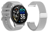 Smartwatch - Nowy Smartwatch GlacierX Sphere Silver + Bransoleta mesh GX-SS36 BM - miniaturka - grafika 1