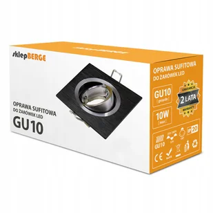 Oprawa halogenowa Led ruchoma kwadrat czarna 71018 - Oprawy, klosze i abażury - miniaturka - grafika 1