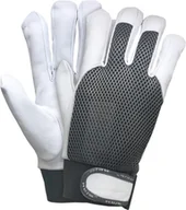 Rękawice robocze - Reis RLTOPER-SILVER - rękawice ochronne z koziej skóry, wierzch siatka dobra wentylacja - 7-10. - miniaturka - grafika 1