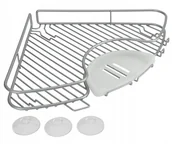 Koszyki łazienkowe - Metaltex 403904039 Corner Bad miejsce do przechowywania różnych rzeczy narożny z koszyka na mydło 403904 - miniaturka - grafika 1