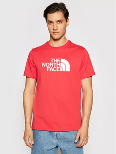 Koszulki męskie - The North Face T-Shirt Easy Tee NF0A2TX3V341 Czerwony Regular Fit - grafika 1