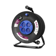 Przedłużacze i rozgałęźniki - Orno Przedłużacz bębnowy 4 gniazda 2P+Z kabel PVC H05VV-F 3x1,5mm2 długość 30m termik przesłony torów prądowych OR-AE-13153/30M - miniaturka - grafika 1