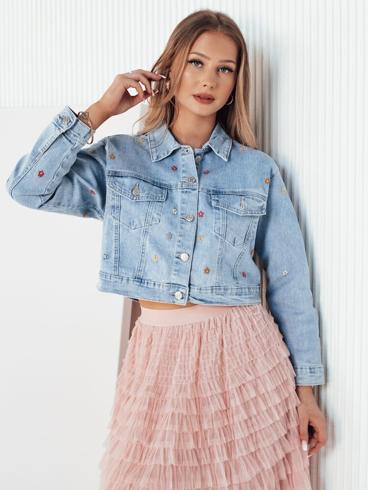 Kurtka damska jeansowa FINSEI niebieska Dstreet TY4166-L
