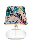 Lampy stojące - Kaspa Lampa stołowa Feria 2 40910116 różowa oprawa z dekoracyjnym abażurem 40910116 - miniaturka - grafika 1