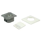Kable miedziane - VALUE Cat.6a Flush Mount Wall Jack, STP, horizontal white kabel sieciowy Biały 25.99.8490 - miniaturka - grafika 1