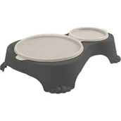 Miski dla kotów - Rotho Miska  dla zwierząt z podwójną pokrywą szara - miniaturka - grafika 1