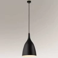 Lampy sufitowe - Shilo Industrialna LAMPA wisząca NAGOJE 7834 okrągła OPRAWA metalowa ZWIS loftowy czarny - miniaturka - grafika 1