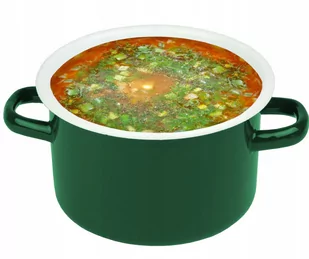 Garnek Emaliowany Zielony 4,5L 20 cm Gaz Indukcja - Garnki - miniaturka - grafika 1