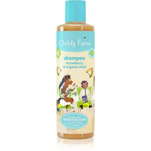 Childs Farm Strawberry & Organic Mint Shampoo szampon dla dzieci 250 ml - Kosmetyki kąpielowe dla dzieci - miniaturka - grafika 1