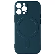 Etui i futerały do telefonów - Etui Magsafe iPhone 13 Pro Silikonowe miękkie w dotyku wnętrze Mag Cover granatowe etui - miniaturka - grafika 1