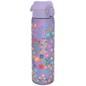 Bidony dla dzieci - ION8, Kwiatki, bidon z ustnikiem, fioletowy, 500 ml - miniaturka - grafika 1