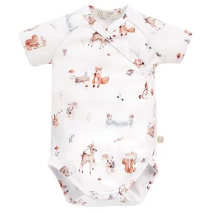 Yosoy Body organic cotton krótki rękaw FOREST FRIENDS 50 cm - Body dla niemowląt - miniaturka - grafika 1