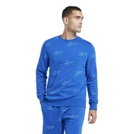 Bluzy męskie - Męska Bluza REEBOK RI AOP CREW IB8449 – Niebieski - miniaturka - grafika 1