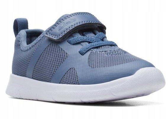 CLARKS BUTY SPORTOWE NIEBIESKIE NISKIE NA RZEPY DZIECIĘCE 18,5 Ż7S