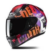 Kaski motocyklowe - Kask Integralny HJC C10 Fop Czarny/PomarańczowyM - miniaturka - grafika 1