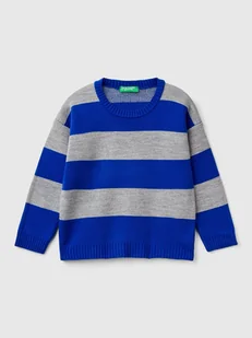 Benetton Sweter w kolorze niebiesko-szarym - Bluzy i sweterki niemowlęce - miniaturka - grafika 1