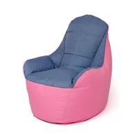 Fotele i pufy dla dzieci - Pufa worek GOGIFT Boss Różowo-szary XXL 140 x 90 cm | Bezpłatny transport - miniaturka - grafika 1