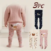 Rajstopy dziecięce - TEMU 3 Pary Uroczych Rajstop dla Dzieci z Wzorem Kreskówkowym - miniaturka - grafika 1