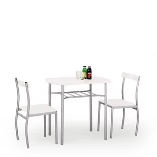 Zestaw Stół i 2 Krzesła Lance Biały Halmar - Stoły z krzesłami - miniaturka - grafika 1
